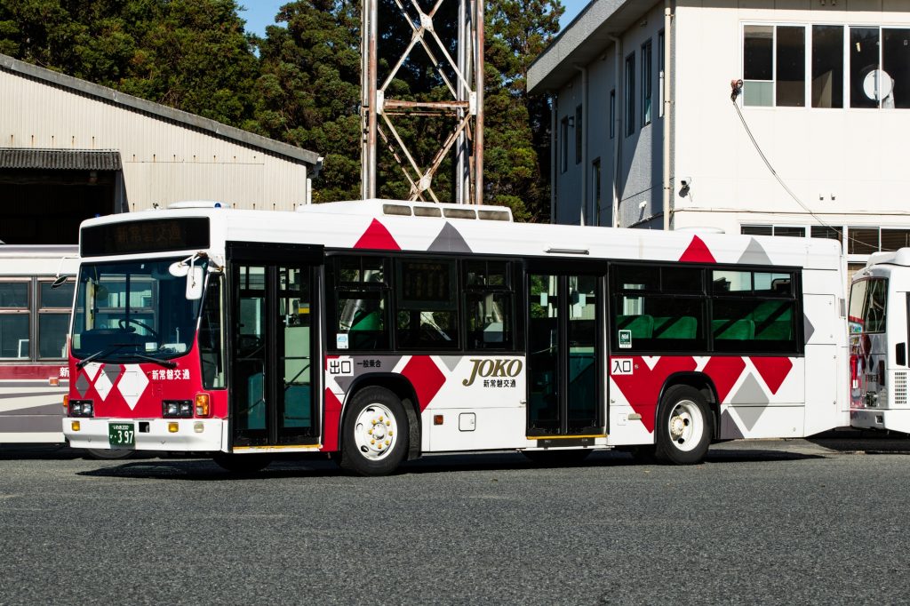 新常磐交通 いすゞ キュービック ノンステップ(KC-LV832L) 2020年11月