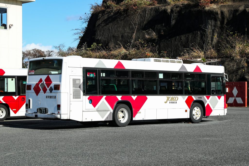 新常磐交通 いすゞ キュービック ノンステップ(KC-LV832L) 2020年11月