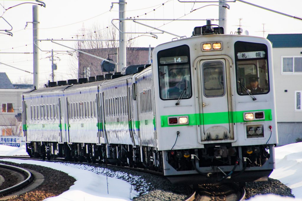 JR北海道 キハ141 14 札沼線(学園都市線) 532D 百合が原→太平　2012年3月