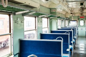 水島臨海鉄道 キハ205 車内 クラウドファンディングによる整備後の姿 2022年5月撮影