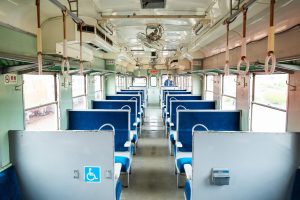 水島臨海鉄道 キハ205 車内 クラウドファンディングによる整備後の姿 2022年5月撮影